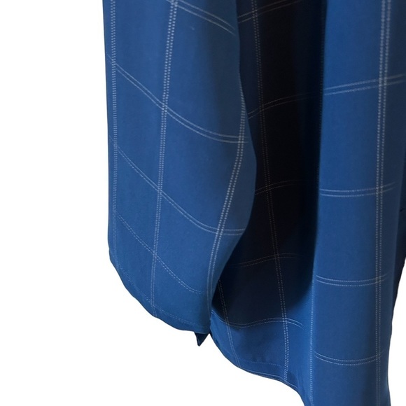 Jessica London size 1X open‎ front blue plaid type shirt - Picture 8 of 12